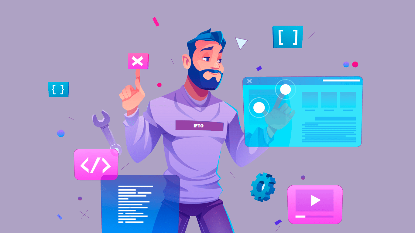 Rapaz mexendo com telas